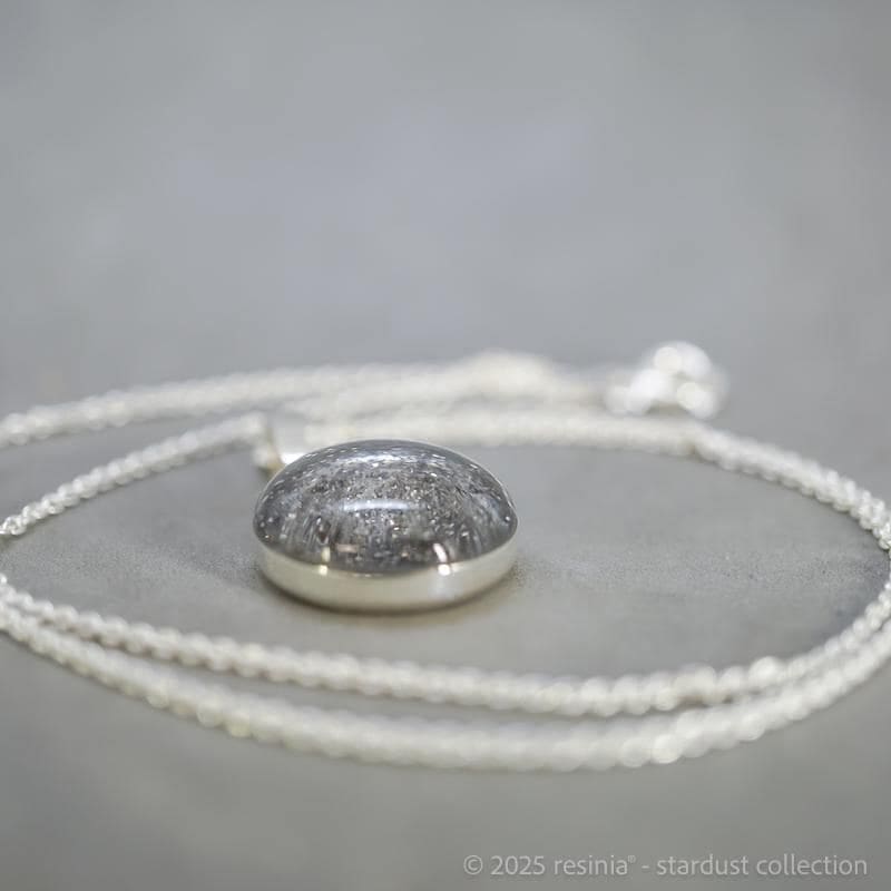 Amulett Merkur – Rundes Amulett mit Meteoritenstaub, 925 Silber – Bild 7