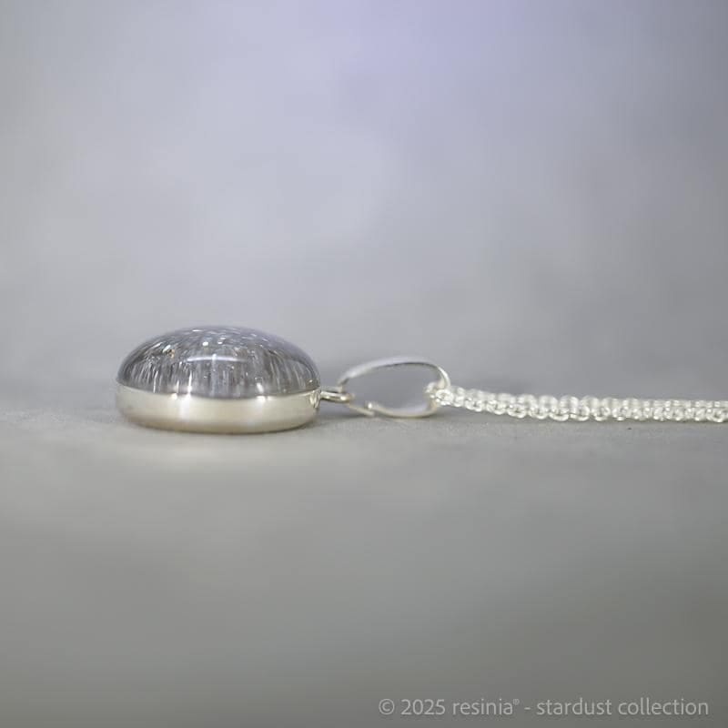 Amulett Merkur – Rundes Amulett mit Meteoritenstaub, 925 Silber – Bild 6