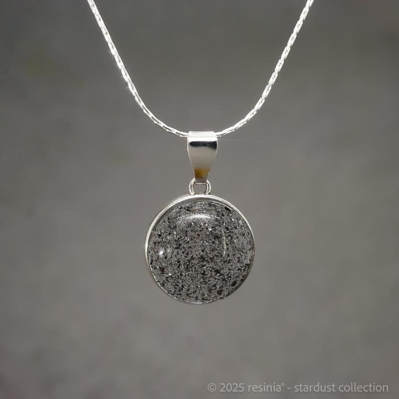 Amulett Neptun – Transparente Fassung mit Meteoritenstaub, 925 Silber – Bild 5