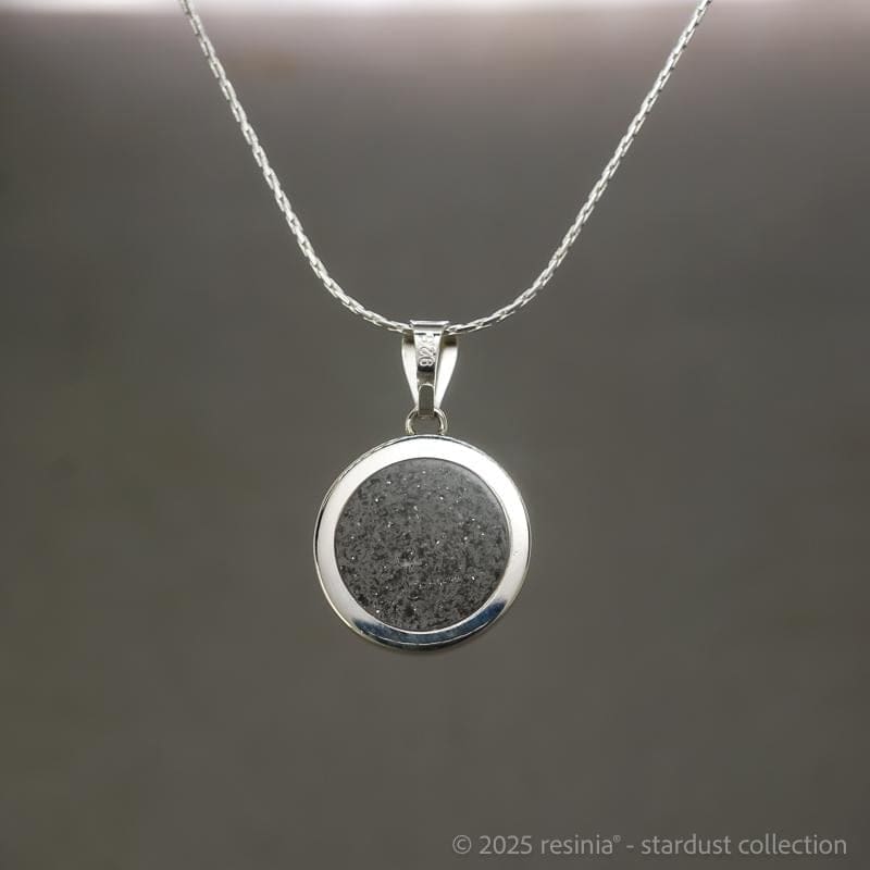 Amulett Neptun – Transparente Fassung mit Meteoritenstaub, 925 Silber – Bild 4