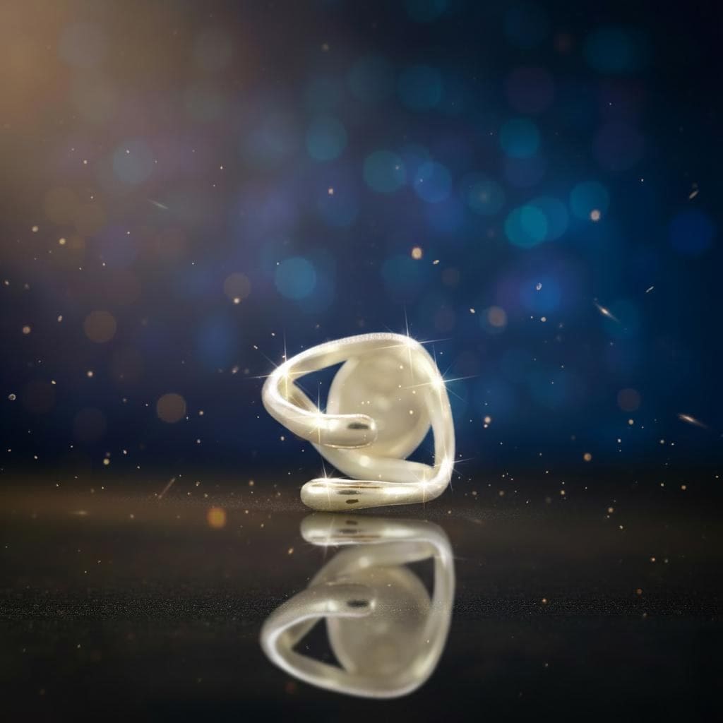 Ring Ceres – 925 Silber mit Meteoritenstaub, oval 10×14 mm – Bild 8