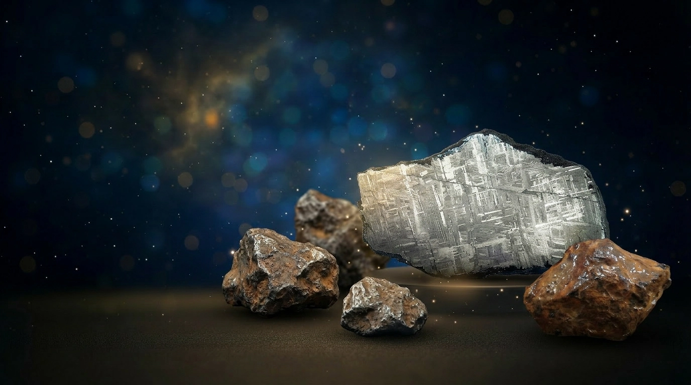 Muonionalusta Meteorit mit sichtbarer Widmanstätten-Struktur