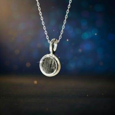 Anhänger Lyra – 8 mm, 925 Silber mit Meteoritenstaub